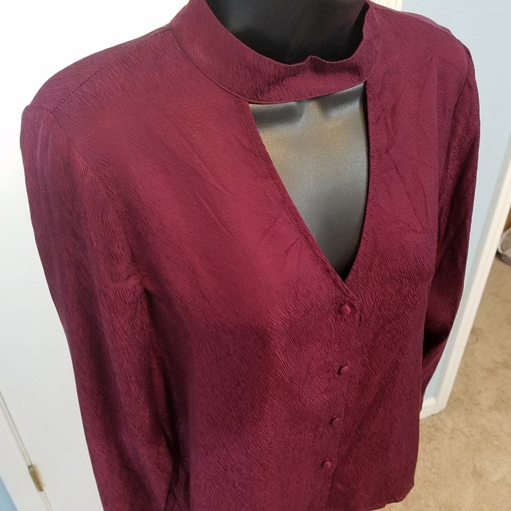 Wren & Willa Choker Neck Top Sz Small NWOT - Picture 2 of 6